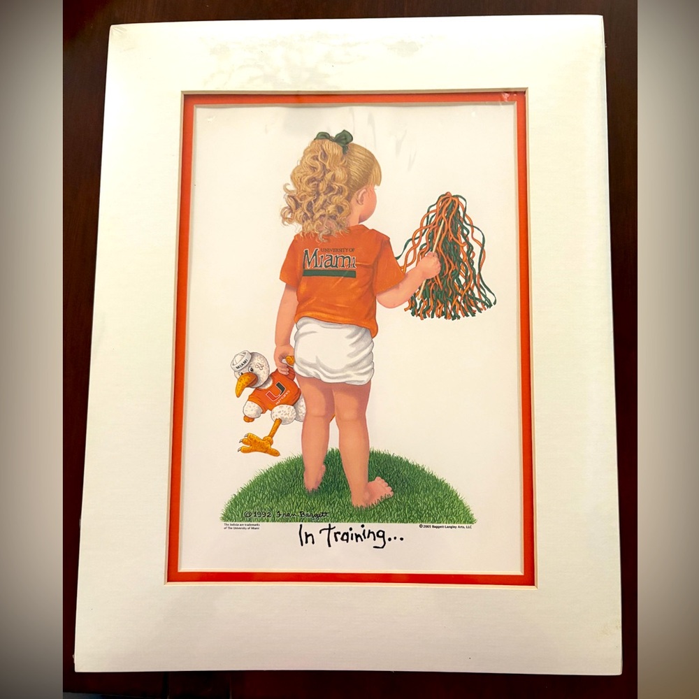 Child Miami Hurricane Cheerleader Art print